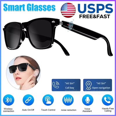 Smart Glasses Wireless Bluetooth Music Stereo Headset Audio Speaker Handsfree