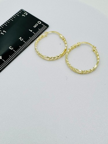 Solid 14k Yellow Gold Designer Loop Earring with Box 884-361 - Picture 5 of 6