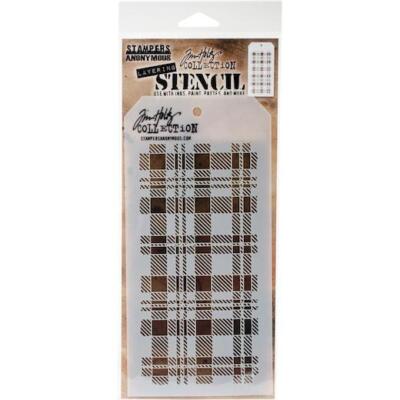 Tim Holtz Schichtschablone - kariert THS097