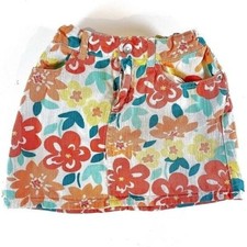 Gymboree Jean Skirt with Bright Floral Print Girls Size 7