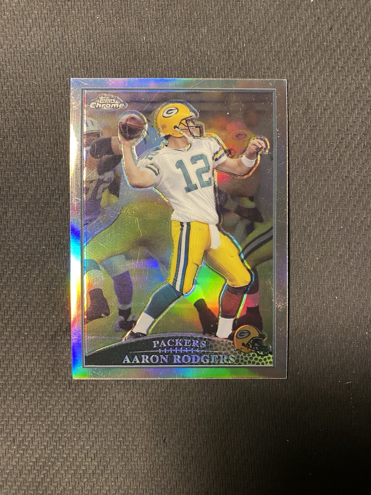Aaron Rodgers 2009 Topps Chrome Refractor Card Green Bay Packers