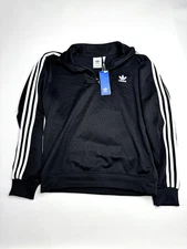 Adidas Adicolor Funnel Neck Track Top Men Activerwear Jacket Black 1/4 Zip S NWT