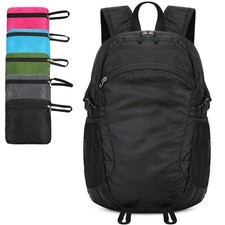 Small Hiking Backpack 15L Lightweight Packable Daypack Foldable Travel Black