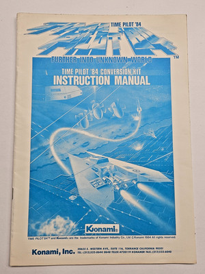 ORIGINAL KONAMI TIME PILOT 84 VIDEO ARCADE CONVERSION KIT INSTRUCTION MANUAL