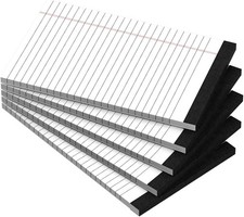 5X8 Legal Pads Writing Pad Note Pads, 5 Pack College Ruled Lined Paper Pad, Whit