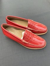 G.H. Bass Co. Weejuns Women s Red Patent Leather Penny Loafers 5US/EU36 Y2K