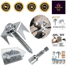 Effortless Fence Staples: 200 Pcs Reusable 1.6 Inch Steel Screws with Hex Socket