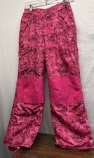 Champion Girls L 10/12 Snow Board Ski Pants Pink Rose Adjust Waist Zip Pockets