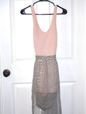 Women's Striped Romper L 