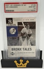 Joe DiMaggio 2001 Upper Deck Legends of NY PSA 10 Bronx Tales #129