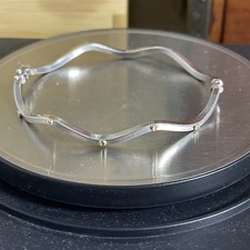 Ladies 9ct White Gold Bracelet 6.5 Cm Width