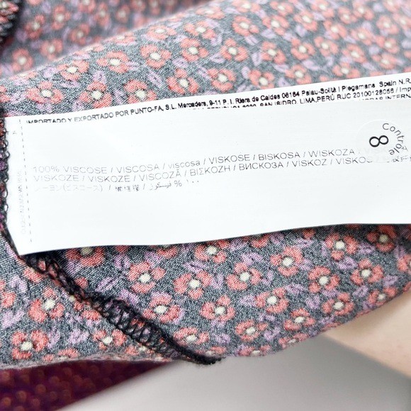 NWT MNG Mango Floral Print V Neck Button Front Mini Dress Long Sleeve Size 10 thumbnail 15