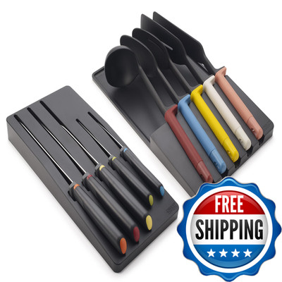 Joseph Joseph Elevate Your Cooking 10-Piece Knife Utensil Set In-Drawer Storage