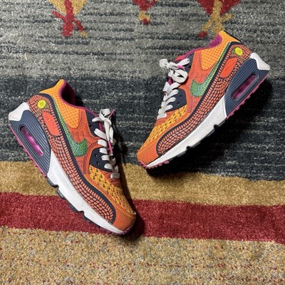 Nike Air Max 90 Día de Muertos Orange Yellow Purple Mens Size 7.5 SEE PHOTOS