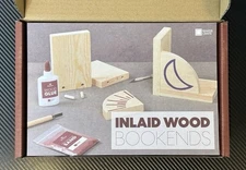 Kiwi Co Maker Crate Inlaid Wood Bookends For Ages 14 & Up