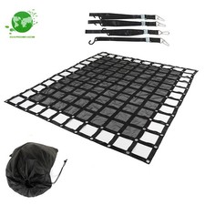 Cargo Net Truck Bed Rugged Heavy Duty 4.75  6ft with Cam Buckles  S-Hooks