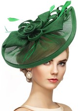 Zinniday Flower Fascinator Hat for Women - 2026 Derby Hats 1920s 50s Victoria...
