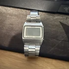 Vintage Seiko Quartz LCD Digital Watch Year Month Stainless Steel