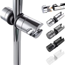 Joyoldelf 18-25mm Adjustable ABS Replacement Hand Shower Rail Head Slider Clamp
