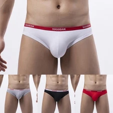 Stylish Men's Underwear Boxer Briefs with Low Waist and Comfortable Bulge Pouch