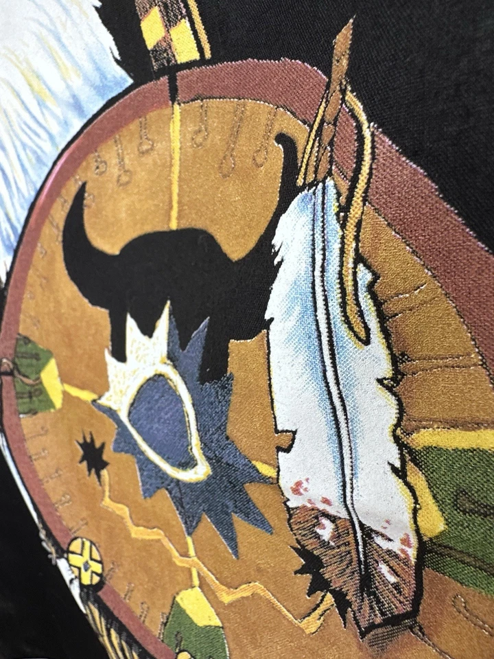 Vintage 98 Sturgis The Black Hills Rally Bandana Motociclista EUA Motocicleta Lobo - Imagem 4 de 4