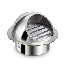 4 Inch Wall Vent Cover Stainless Steel Round Exhaust Grille Ventilation Outlet W