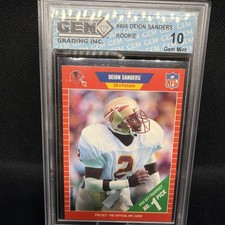 Deion Sanders RC 1989 Pro Set #486 Rookie GEM MINT 10