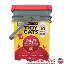 Clumping Cat Litter Low Dust Deodorizing 24/7 Odor Control 35 lb Pail Freshness