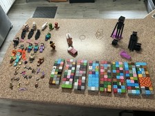 Minecraft Figures and Magnetic Blocks HUGE Lo...