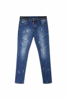 Herren Jeans Dsquared2 Distressed Slim Blau W33 L32