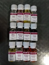 12 Pks Lorann SS Pack Fruity Flavors in 1 Dram Bottles (.0125 Fl Oz - 3.7Ml) #L3