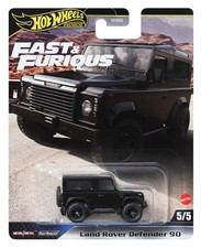 Hot Wheels HNW46-HYP74 Land Rover Defender 90 nero Fast & Furious 5/5 1:64