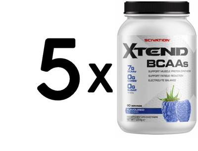 5 x Scivation Xtend, Blue Raspberry - 1248g (43,27 EUR/kg)