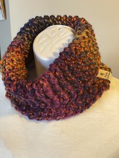 Chunky NECK WARMER SCARF Wool Pull Over Multicolor Soft Knit Winter Cowl