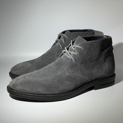 Joseph Abboud Mens Suede Chukka Boots Gray Leather Lace Up Dress Casual 9.5 