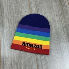 Amazon Beanie Pride Rainbow Stripes Women’s *runs Small Skully Toboggan