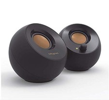 Pebble 2.0 USB-Powered Desktop Speakers with Far-Field Drivers and Passive Ra...