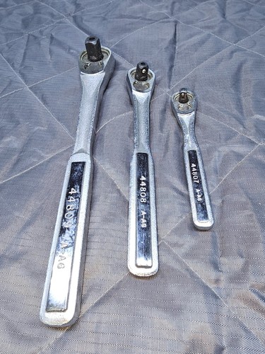 Vintage Craftsman USA Ratchet Set 1/4 3/8 1/2 Drive Quick Release 44807 ...