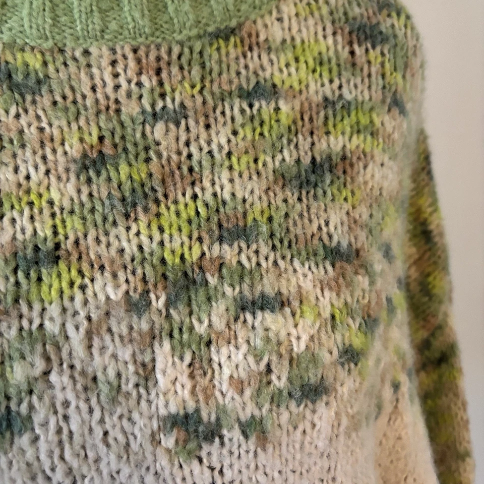 Suéter para mujer Aerie Fair Isle verde talla grande Scandi vacaciones esquí Goblincore Foto 4 de 4