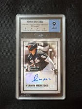 2021 Topps 70 Years of Baseball Rookie Auto Yermin Mercedes MTG Grade 9 Mint
