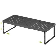 Expandable Cabinet Organizer Shelf With Adjustable Height, Stackable Kitchen ...