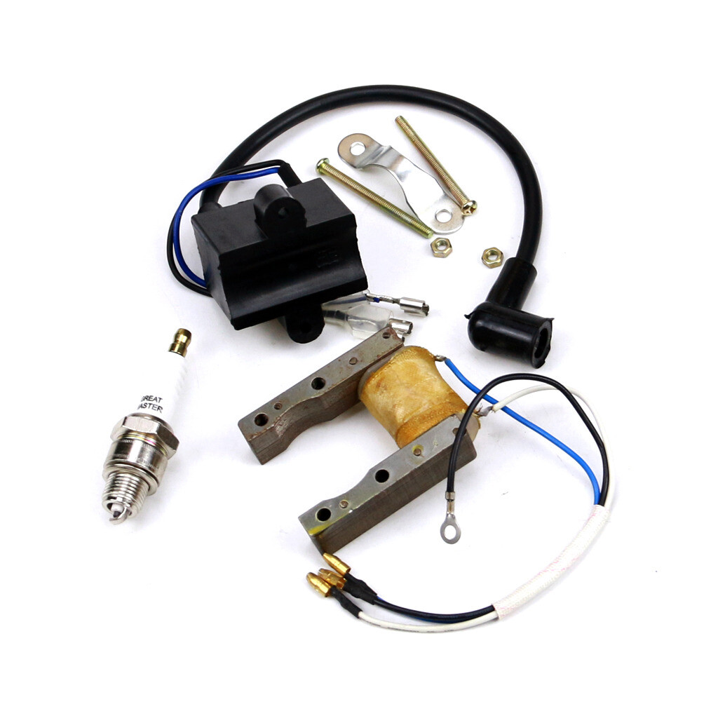 Magneto Stator Spark Plug Ignition Coil CDI Kit 49cc 60cc 66cc 80cc Engine Bike - Foto 3