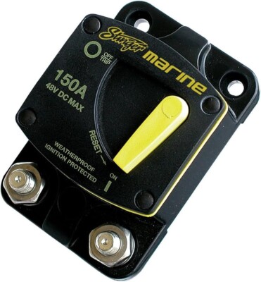 STINGER SCBM150 150 AMP MARINE CAR STEREO 12V INLINE POWER CIRCUIT BREAKER 150A