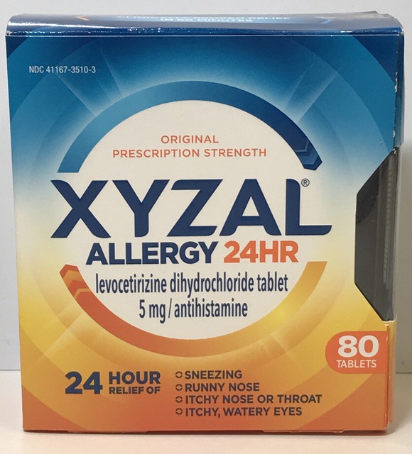 Xyzal Allergy 24 Hour, Allergy Tab, 80 Ct, Exp.2021+ 1031 eBay