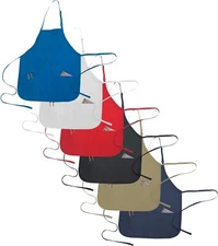 Adjustable Restaurant Bib Apron Front Pockets Commercial Fast Food Kitchen