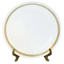 Homer Laughlin HLC3916 Yellow Greek Key Restaurant Ware Dinner Plate