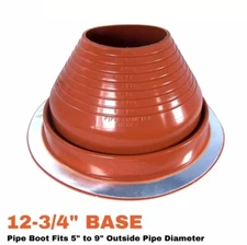 Silicone Metal Roof Insulated Pipe Flashing Round Base for Wood Stove Fireplace