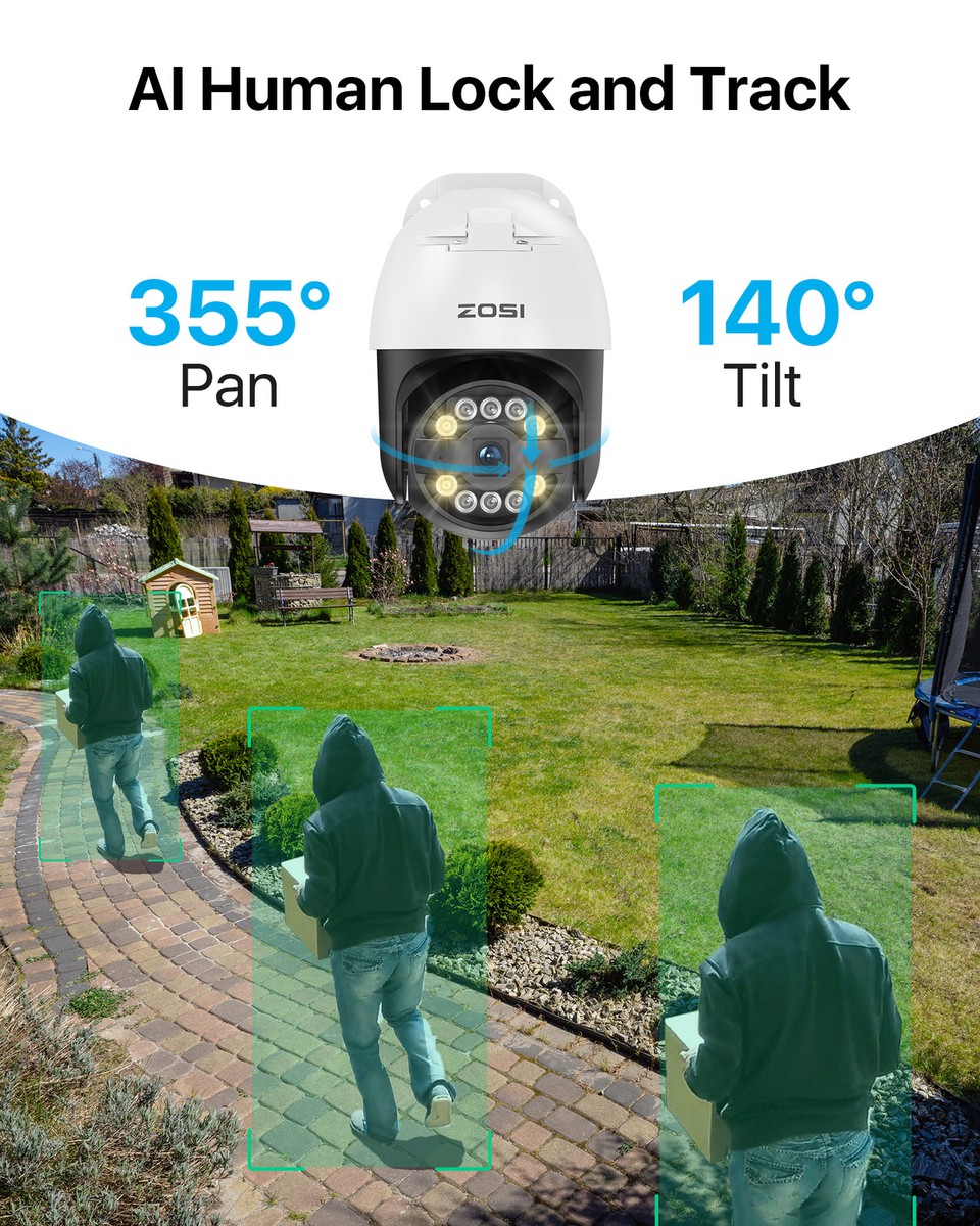 平行輸入品】ZOSI 4K PoE Security Camera System with AI Face Person