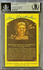 Ray Dandridge Signed Autographed Hall of Fame Plaque Postcard Beckett 16627691