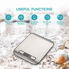 Bascula De Cocina Digital Battery En Gramos Y Libras Para Comida Alimento Cook